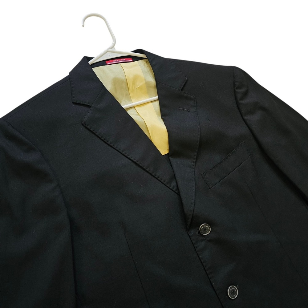 Pal Zileri Concept Italy Black Lana Wool Sport Jacket Mens US 42 EU 52 R